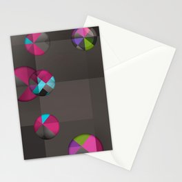 optical illusion black Stationery Cards