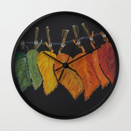 Hanging Leaves Wall Clock
