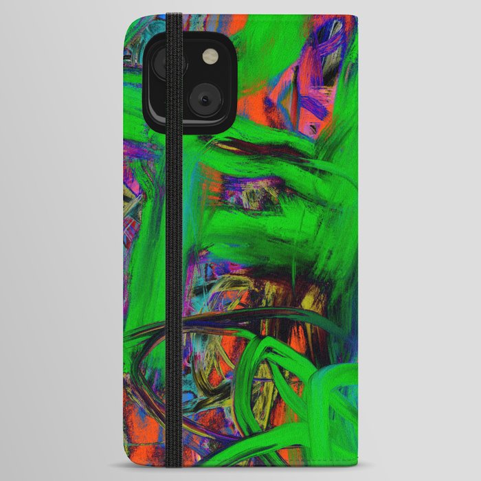 Abstract expressionist Art. Abstract Painting 78. iPhone Wallet Case