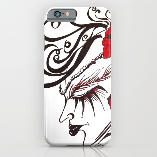 A Flowered Face iPhone & iPod Case
