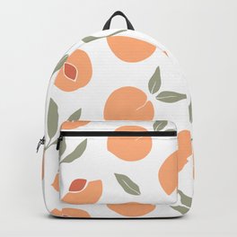 Summer pattern with peaches. Backpack