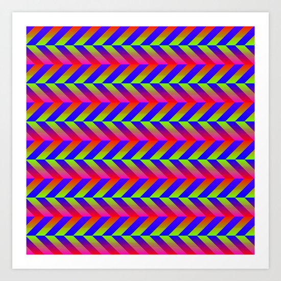 Zig Zag Folding Art Print