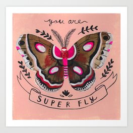 Super Fly Moth Art Print