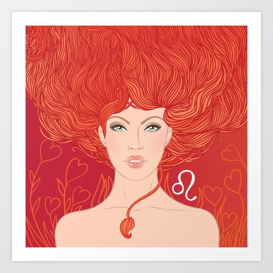 Zodiac Leo Art Print