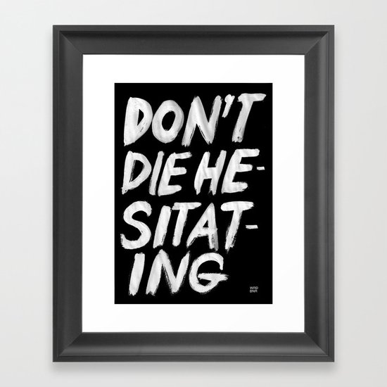 Hesitation Framed Art Print