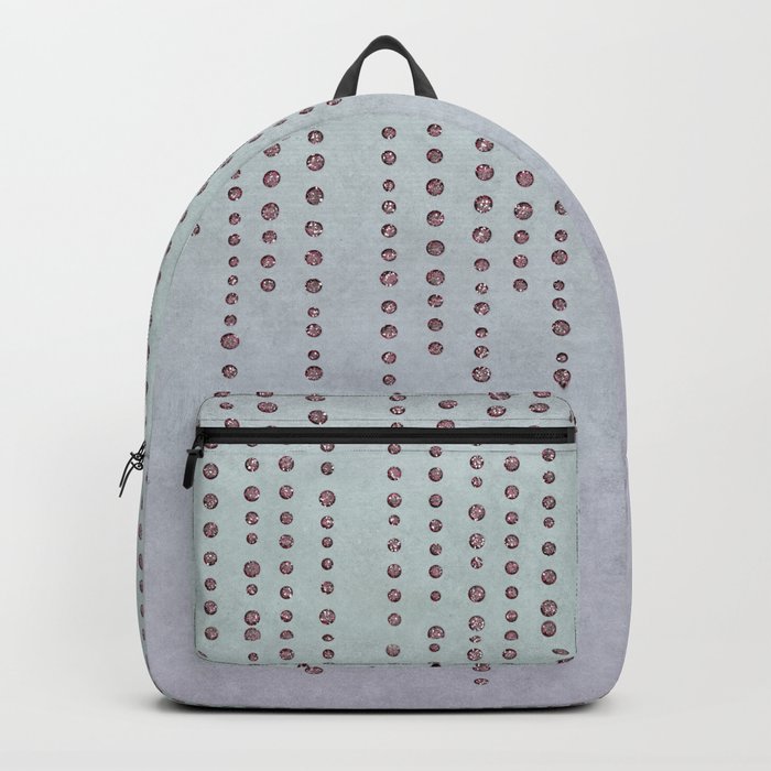 Sparkling Faux Glitter Soft Pastel Pink and Teal Backpack
