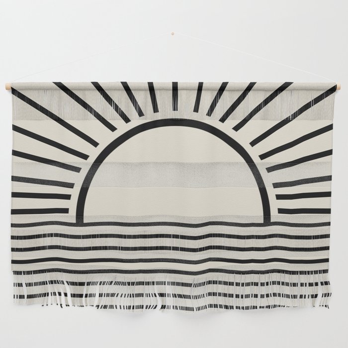 Sunrise Mid century modern - No color Wall Hanging