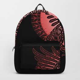Vikings crow of death - RED Backpack