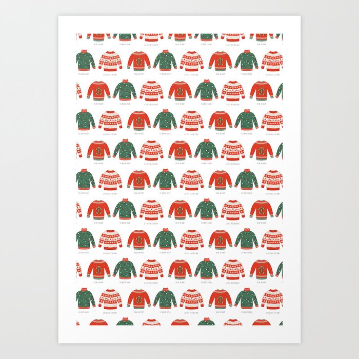 Christmas jumpers Art Print