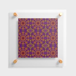 Orange and Purple Kaleidoscope Floating Acrylic Print