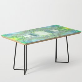 Windswept - Blue and Green Abstract Mandala Art Coffee Table