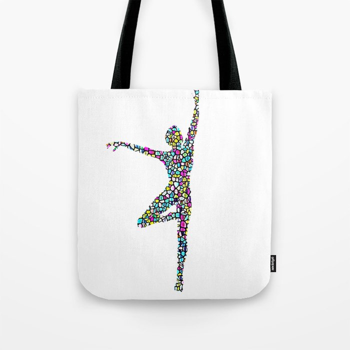 Stained Glass Ballet Tote Bag
