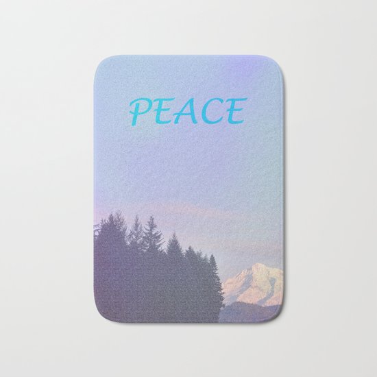 PEACE ON MOUNT HOOD Bath Mat