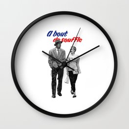 A Bout de Souffle with Title Illustration Wall Clock