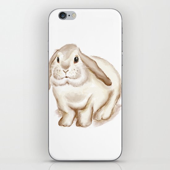 Watercolor Bunny iPhone Skin