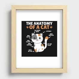 The Anatomy Of A Cat Funny Explanation Of A Cat Recessed Framed Print