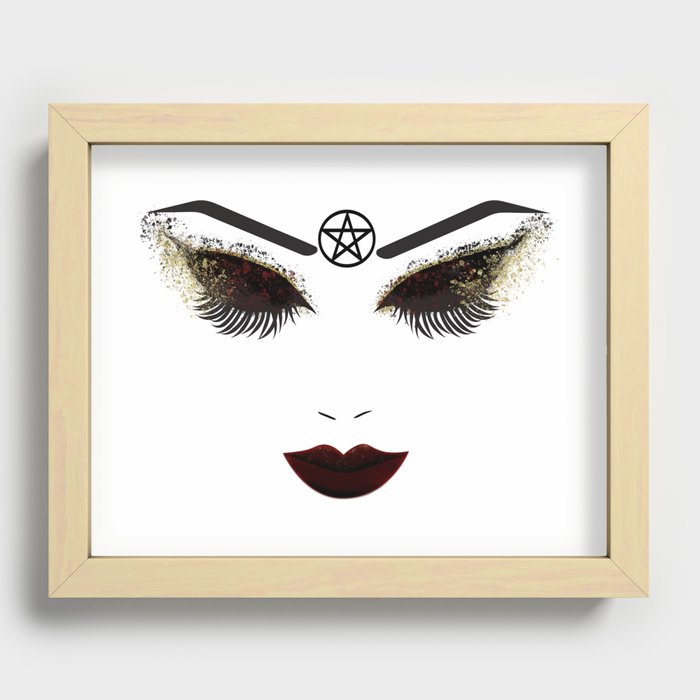 Pentacle Beauty Face Recessed Framed Print
