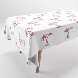 Magenta Palm Trees Pattern Tablecloth