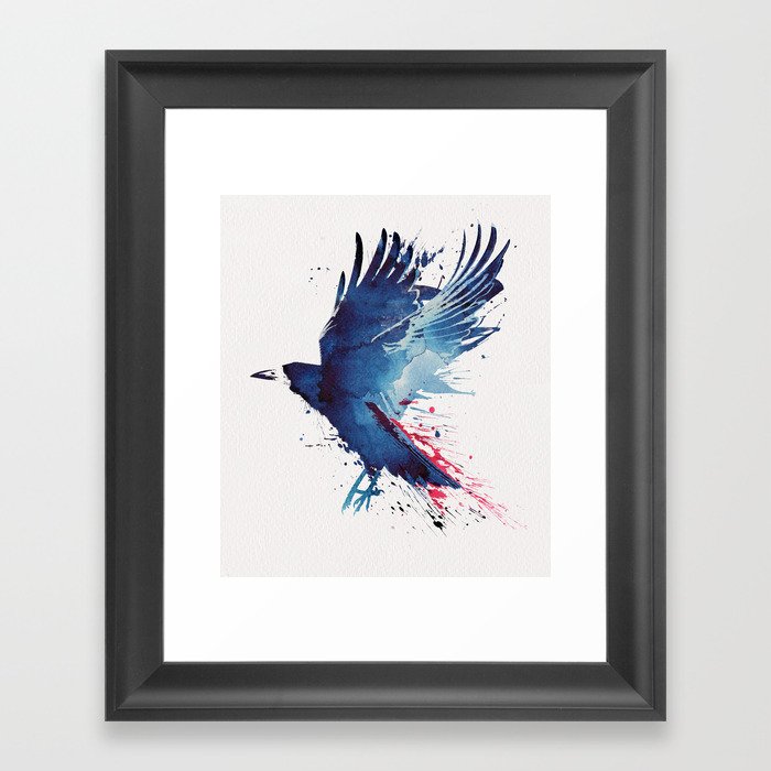 Bloody Crow Framed Art Print