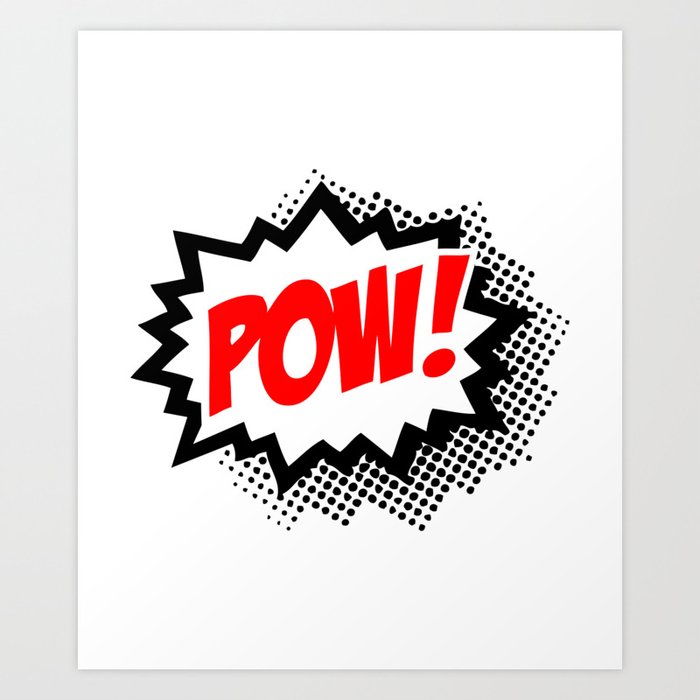 Pow Comic Bubble Art Print By Azza1070 Society6