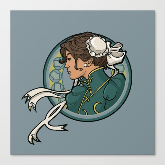 Chun-Li Nouveau Canvas Print