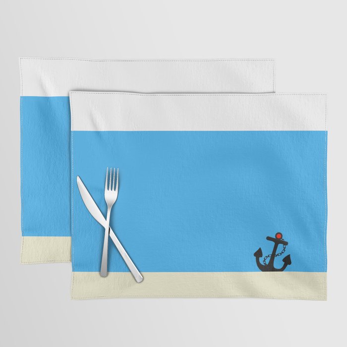 Fun Beach Art - Anchors Away Placemat