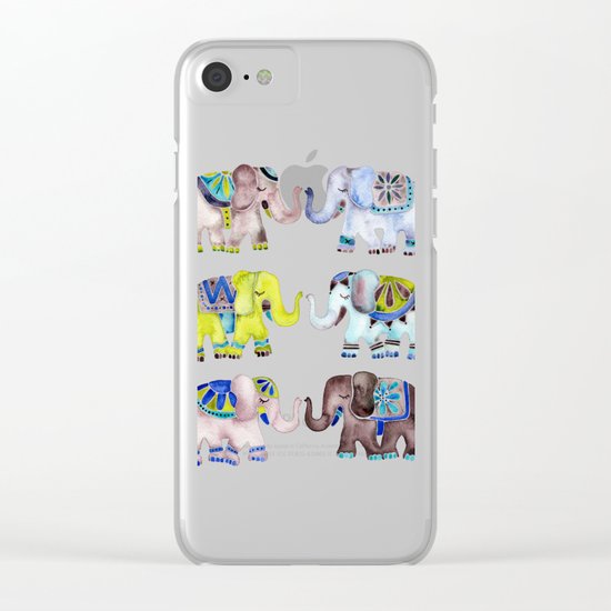 Elephant Collection – Cool Palette Clear iPhone Case