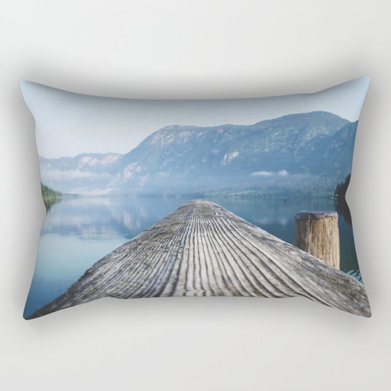 Dock # mountains #nature Rectangular Pillow