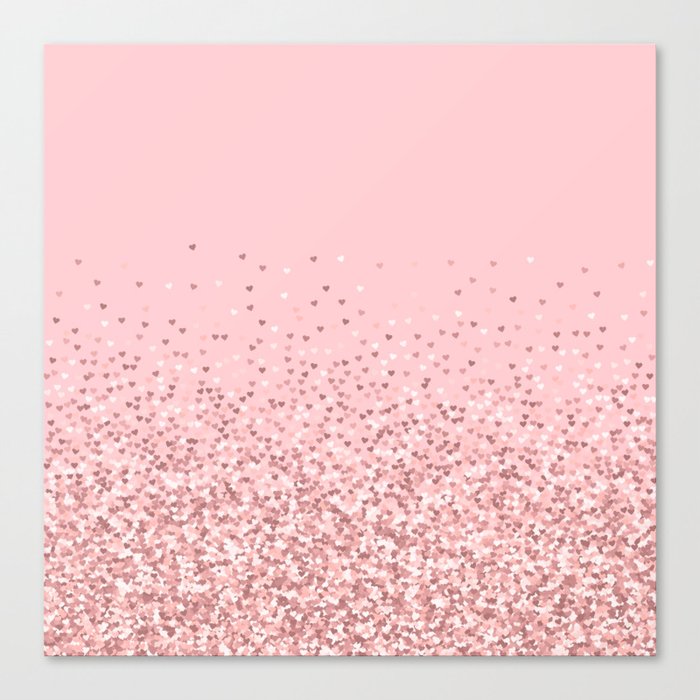Blush Pink Glitter Canvas Print by NewburyBoutique | Society6