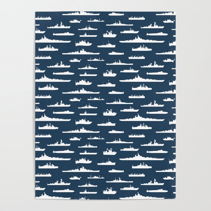 Battleship // Navy Blue Poster