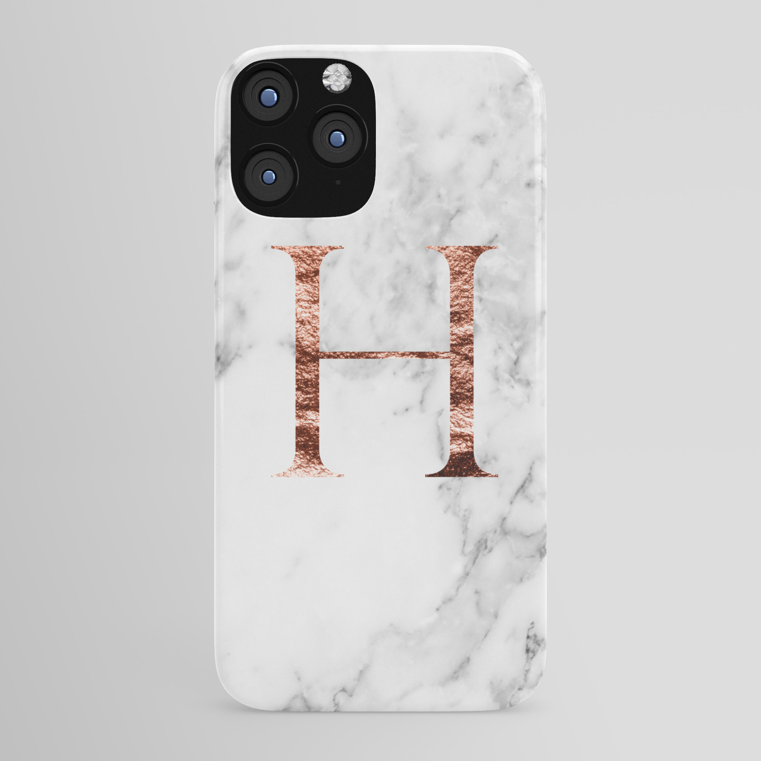 Monogram Rose Gold Marble H Iphone Case By Marbleco Society6 Durable flexible soft case install and take off super stress free. monogram rose gold marble h iphone case by marbleco