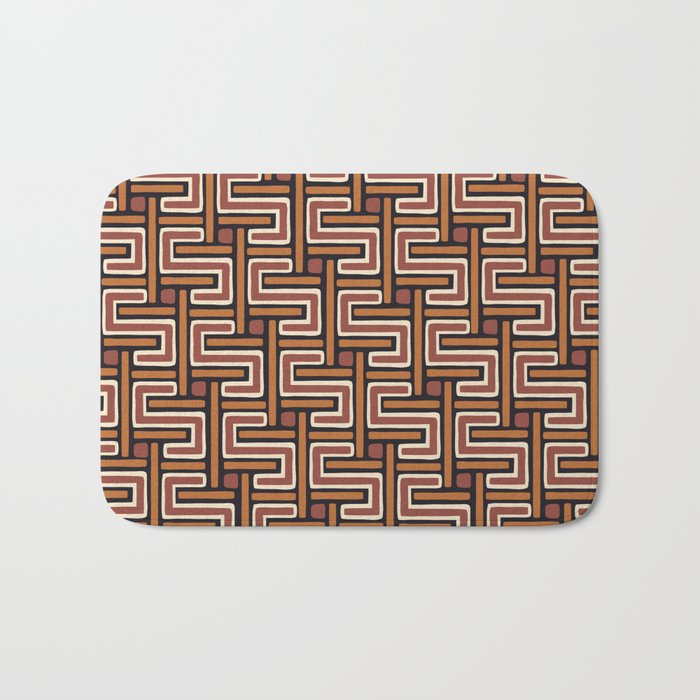 African Kuba Cloth 3 Bath Mat