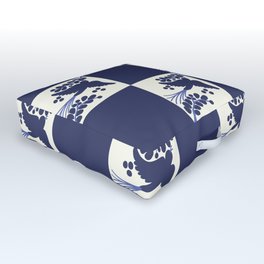 Talavera Blue Bird Outdoor Floor Cushion