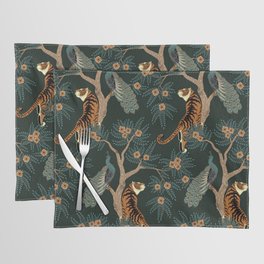 Vintage tiger and peacock Placemat