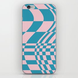 Abstraction_OCEAN_BLUE_WAVE_ILLUSION_PATTERN_LOVE_POP_ART_0617A iPhone Skin
