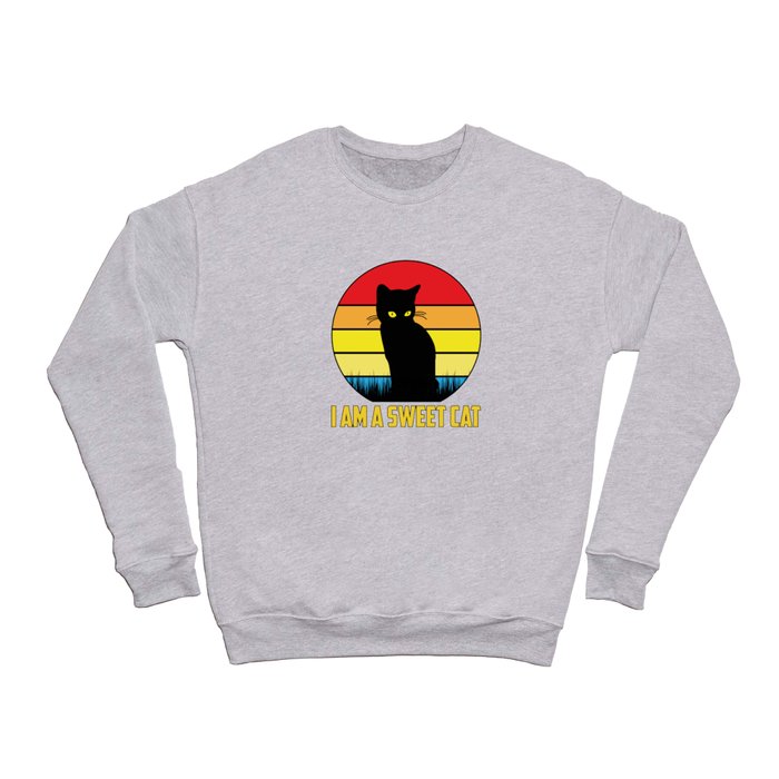 Cat Cats Cat Lover Kitten Vintage Retro Gift Idea Crewneck Sweatshirt