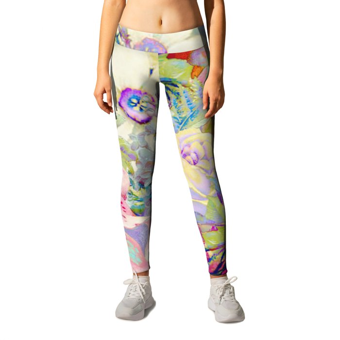 summery floral Leggings by clemm | Society6