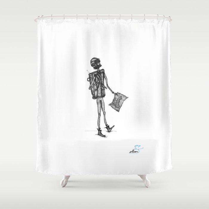 Jetpacking Shower Curtain