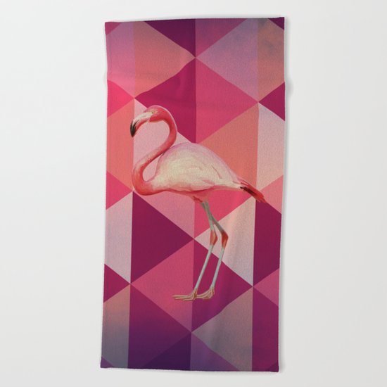 Phoenicopterus Ruber Beach Towel