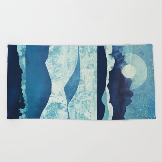 Blue Desert Beach Towel