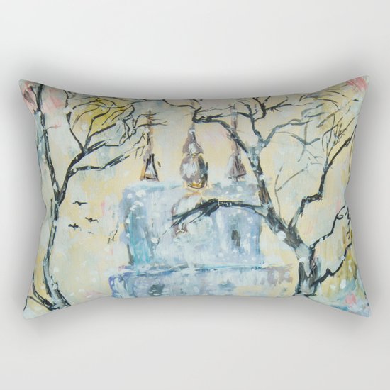 winter cityscape Rectangular Pillow