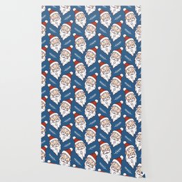 Christmas Santa Claus Pattern Wallpaper