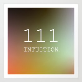 5   | 111 Intuition Angel number aura Gradient 230130 Valourine design Art Print