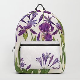 Purple Iris flowers Backpack