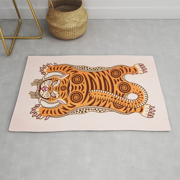 King Of The Jungle 03: Peach Tiger Edition Rug