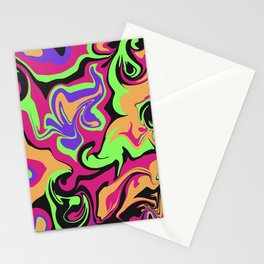 Neon swirl Stationery Card