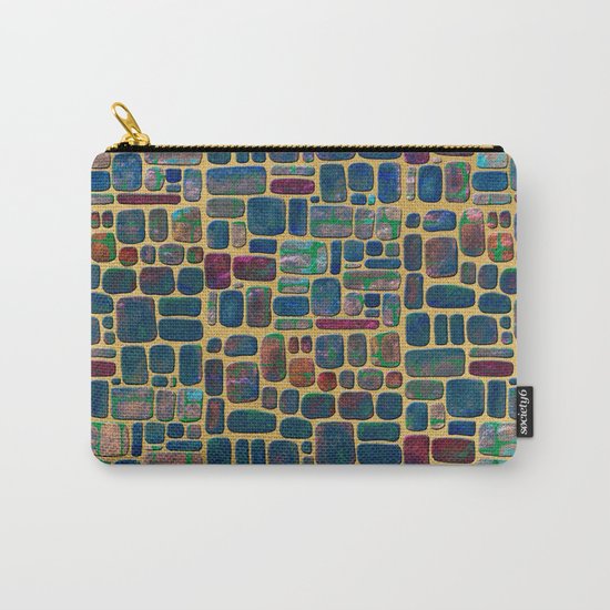 Abstract Tile Mosaic Carry-All Pouch