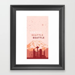 Seattle 206 Framed Art Print