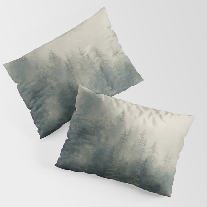 Misty Pine Forest 2 Pillow Sham