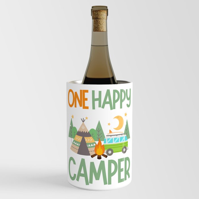 one happy camper first birthday Wine Chiller